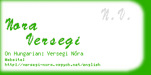 nora versegi business card